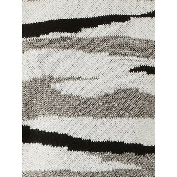 NWT Scoop NYC Camouflage Gray and Black Crewneck Sweater Small - Picture 5 of 16